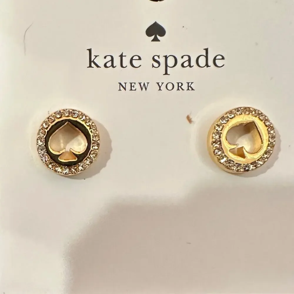Kate Spade Spot The Spade Pave Halo Spade Studs
